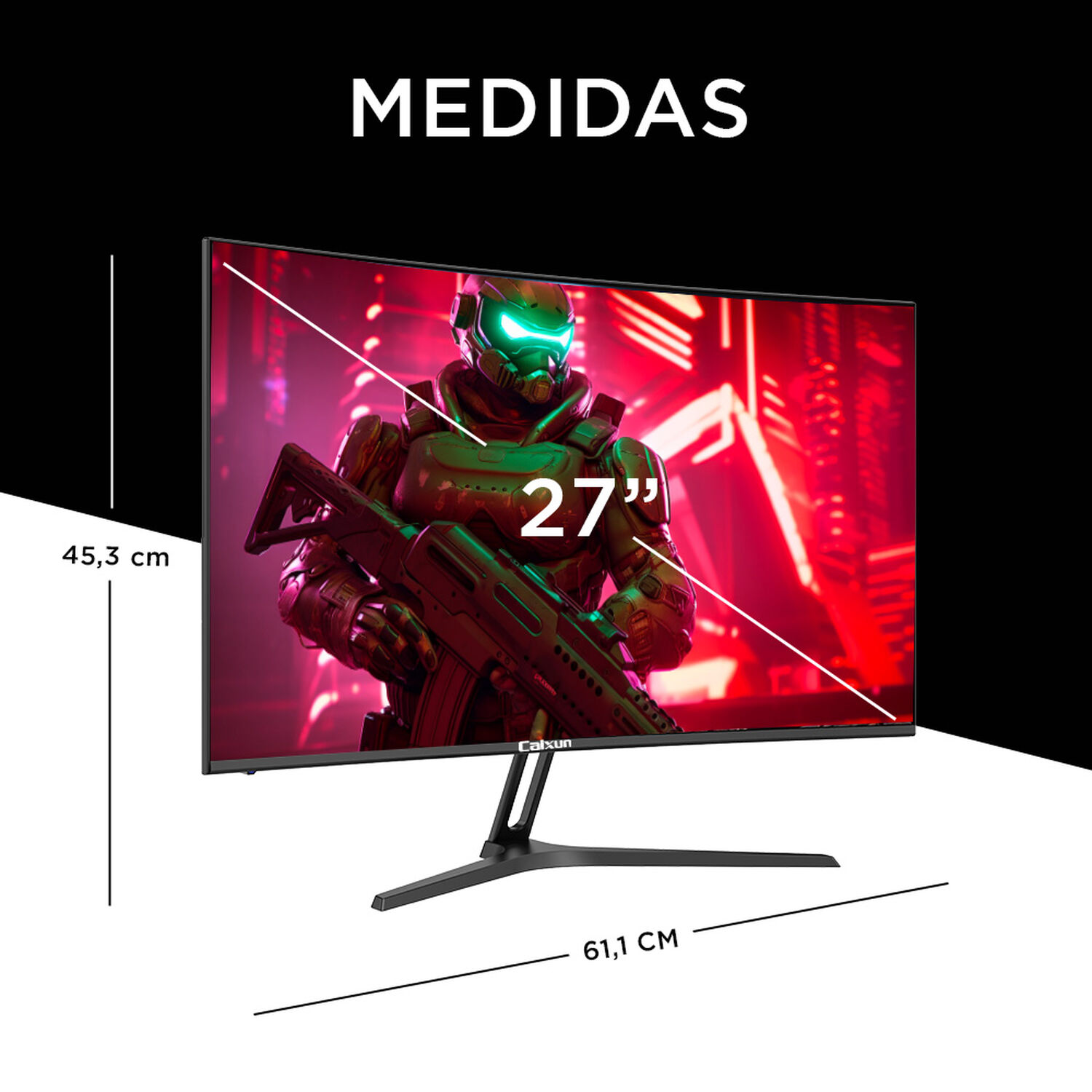 Monitor Gamer Curvo Caixun 27" Fhd Va 1500r 240hz Srgb 128% Hdmi 2.1 Dp 1ms C27c1f image number 3.0