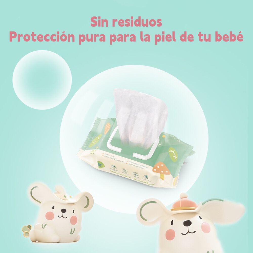 Toallitas Húmedas Con Tapa Pack 2x80 Unidades Lubabycas image number 2.0