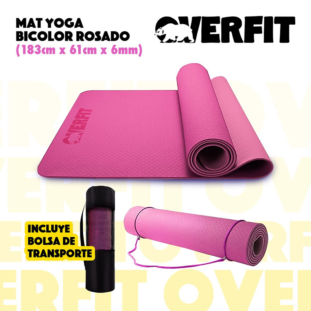 Mat Yoga Tpe 6mm Overfit Alfombra Ejercicio Pilates Bicolor image number 4.0