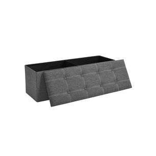Puff Ba&uacute;l Songmics 110 Cm Banco Plegable Con Almacenamiento