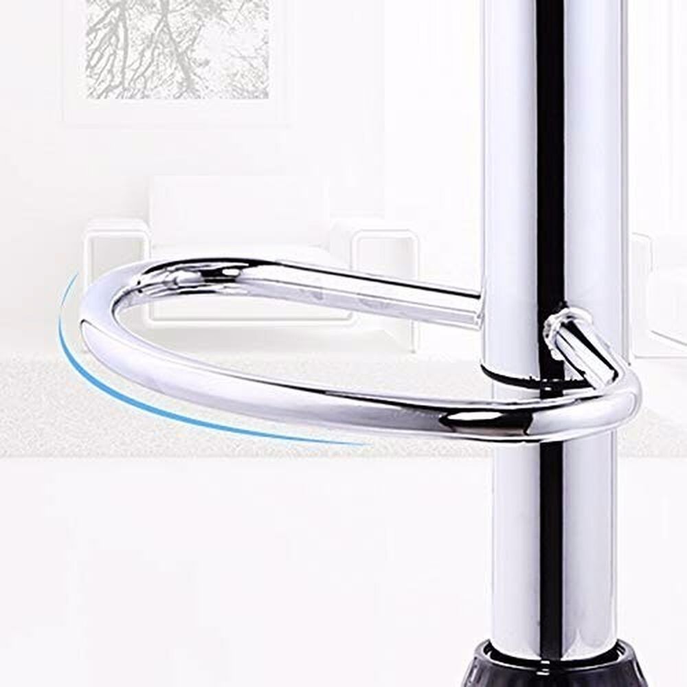 Silla Bar Taburete Altura Regulable Ecocuero Negro Cromado image number 4.0