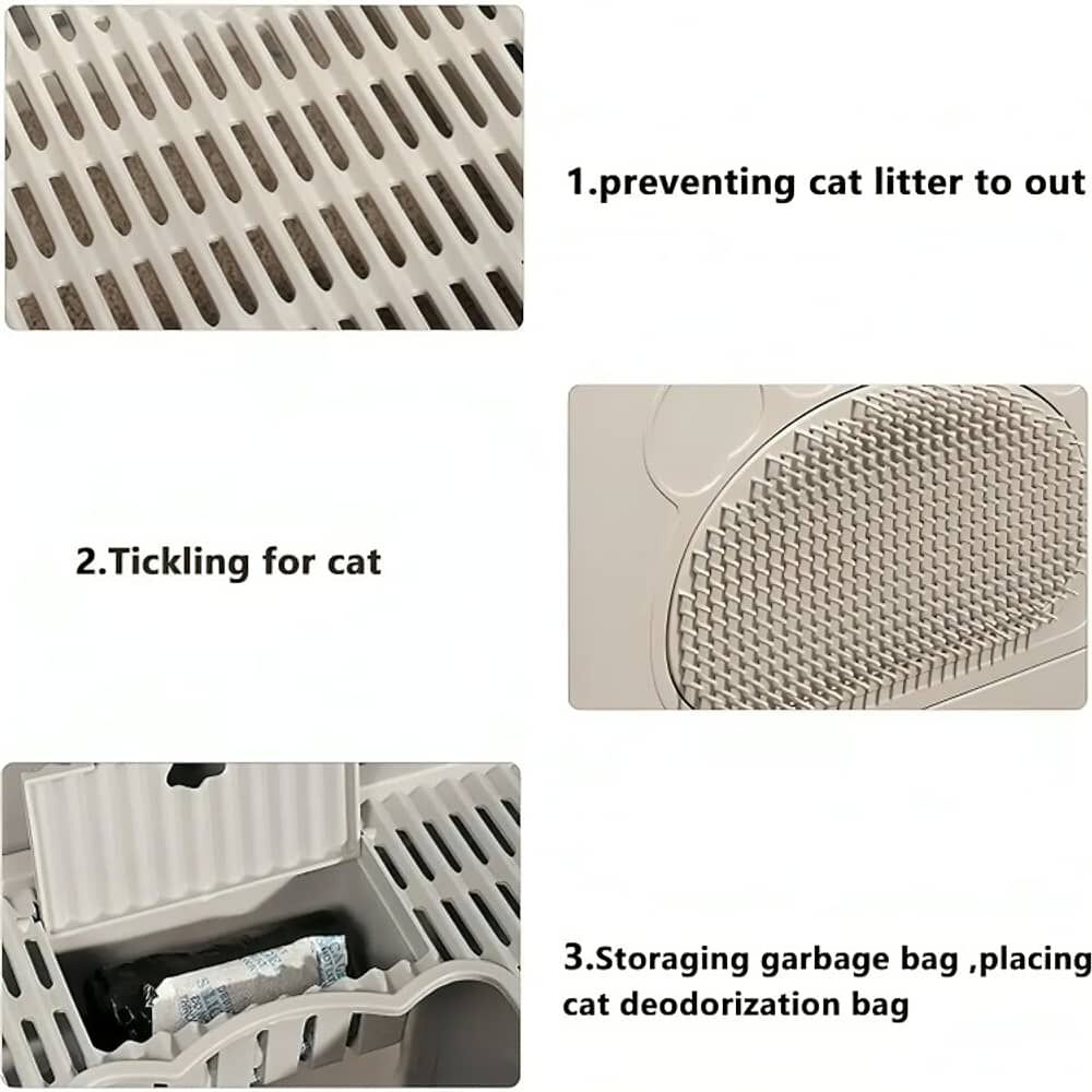 Arenero Cerrado Gatos Cupula Ba&ntilde;o Sanitario Xl Base Movil image number 1.0