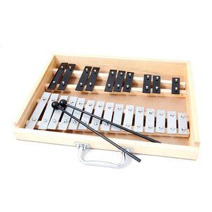 Metal&oacute;fono 25 Notas Grisnegro Caja Madera Alaguez