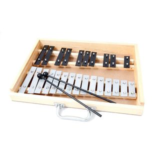 Metal&oacute;fono 25 Notas Grisnegro Caja Madera Alaguez