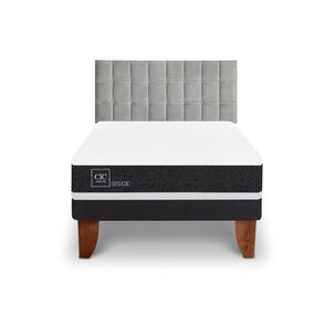 Cama Europea Cic New Ortopedic / 1.5 Plazas / Base Normal + Respaldo