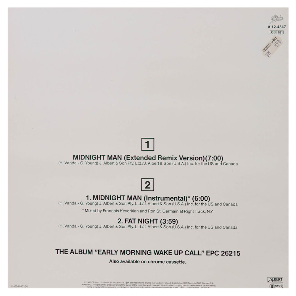 Flash And The Pan - Midnight Man (extended Remix Version) | 12" Maxi Single Usado image number 1.0