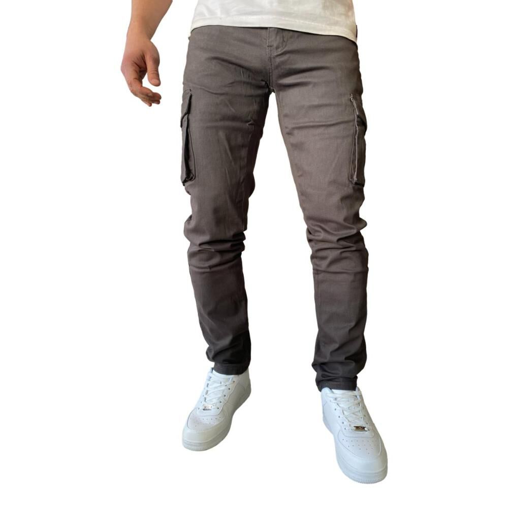 Pantalón Cargo Slim Fit Mosaico Tela Elasticada image number 15.0