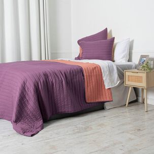 Quilt Toledo Mf 1.5 P Morado-coral