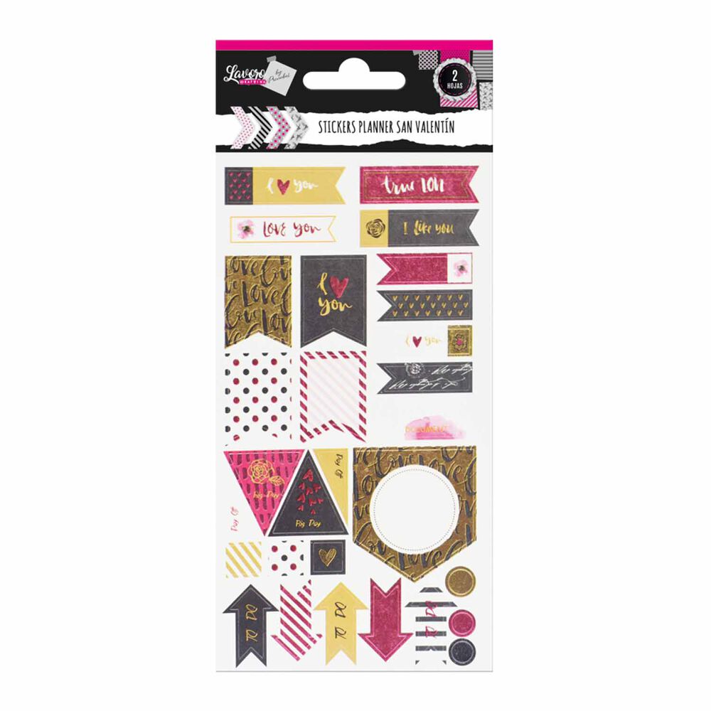 Stickers Planner 2 Hjs Romantico Diseños Surtidos image number 1.0