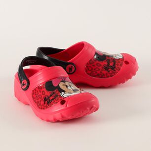 Sandalia Ni&ntilde;a Animal Print Minnie Rojo