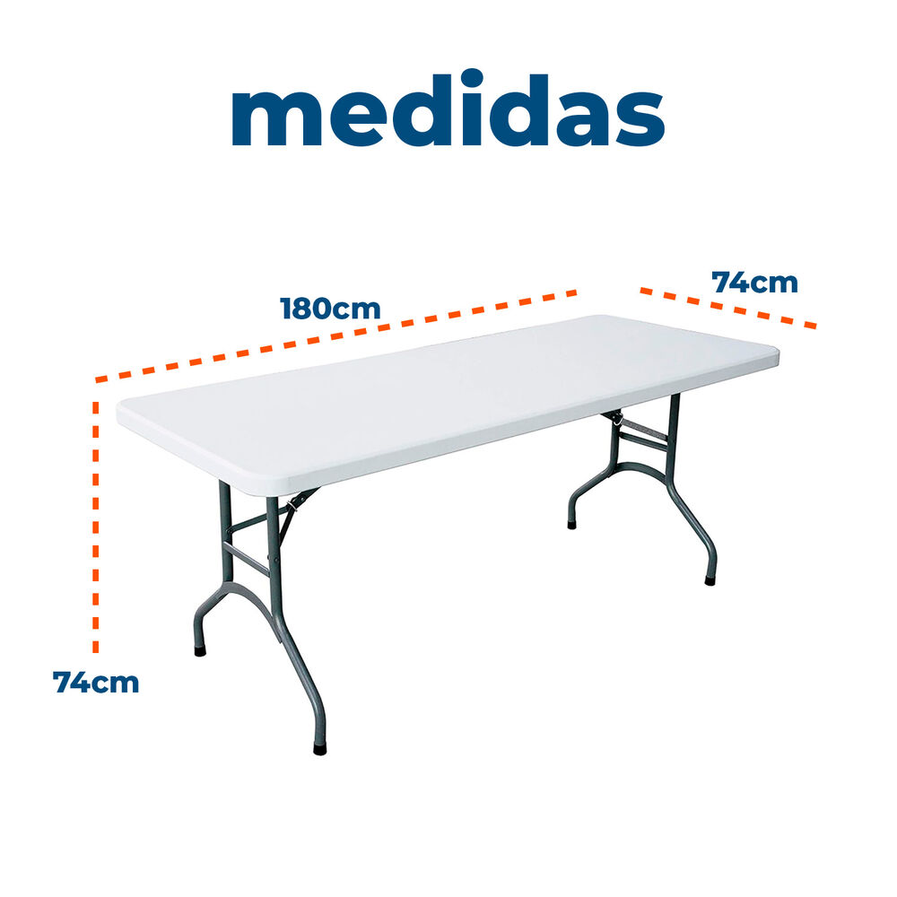 Mesa Plegable Portátil Para Interior Y Exterior 180x74x74 image number 6.0
