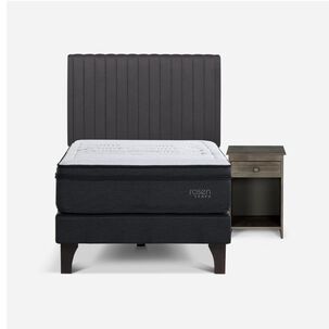 Cama Europea Rosen Tempo / 1.5 Plazas / Base Normal + Set De Maderas