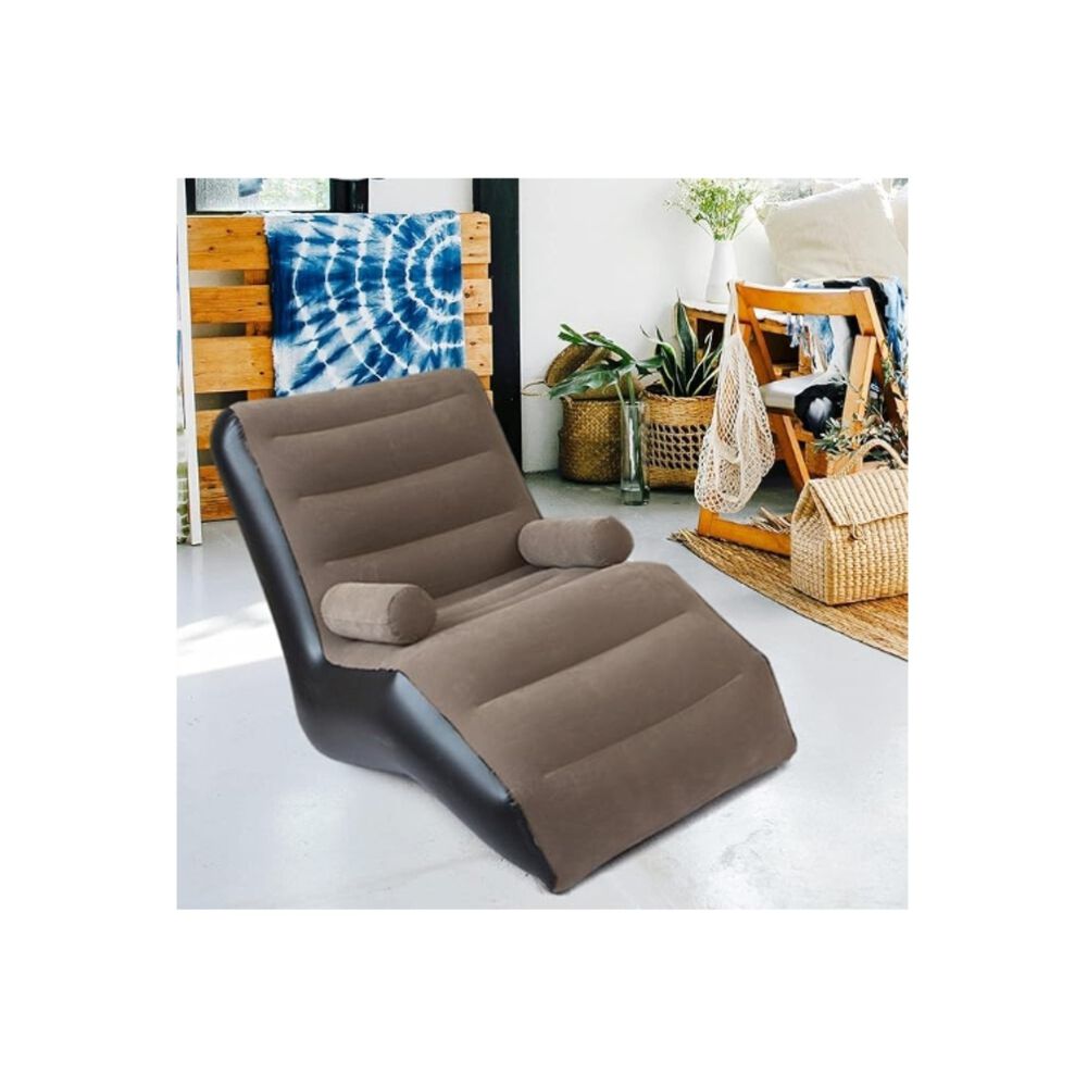 Sof&aacute; Sill&oacute;n Silla Puff Inflable Apoya Brazos Tumbona Camping image number 10.0