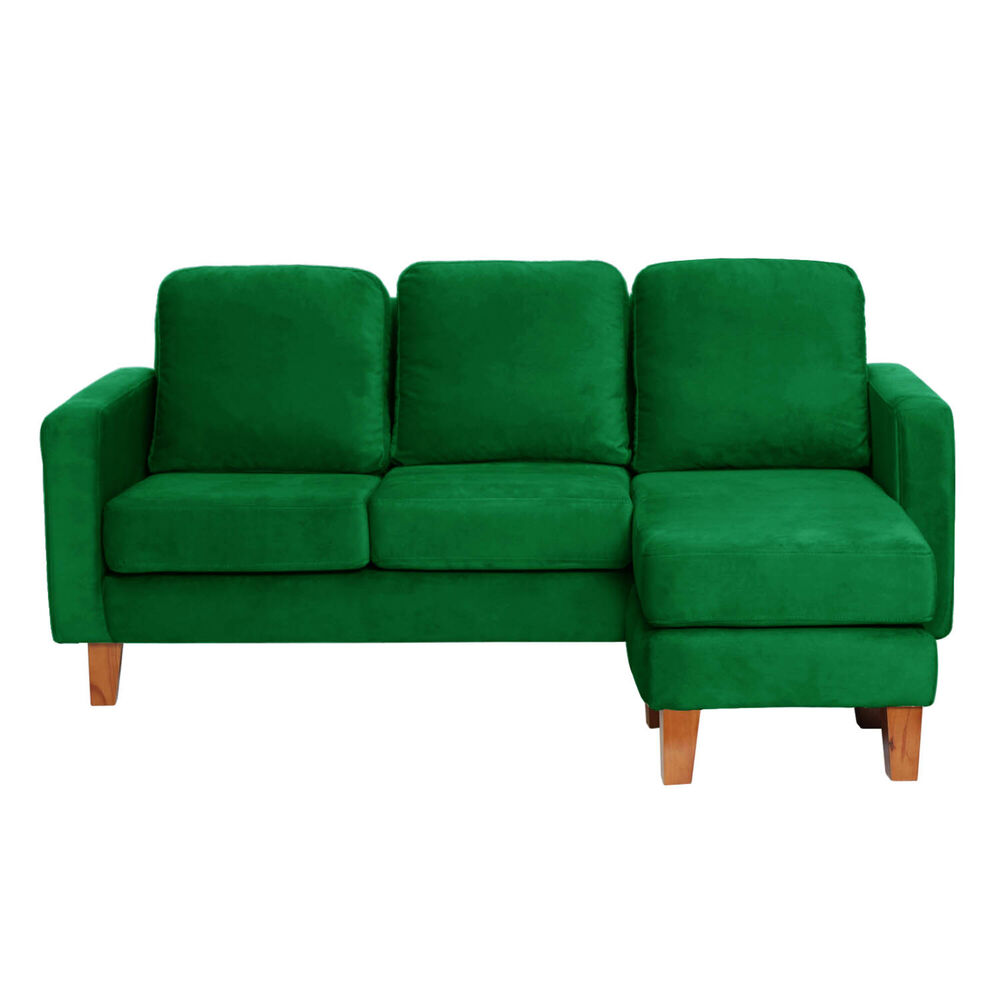 Seccional Venecia Intercambiable Tela Velvet Verde image number 0.0
