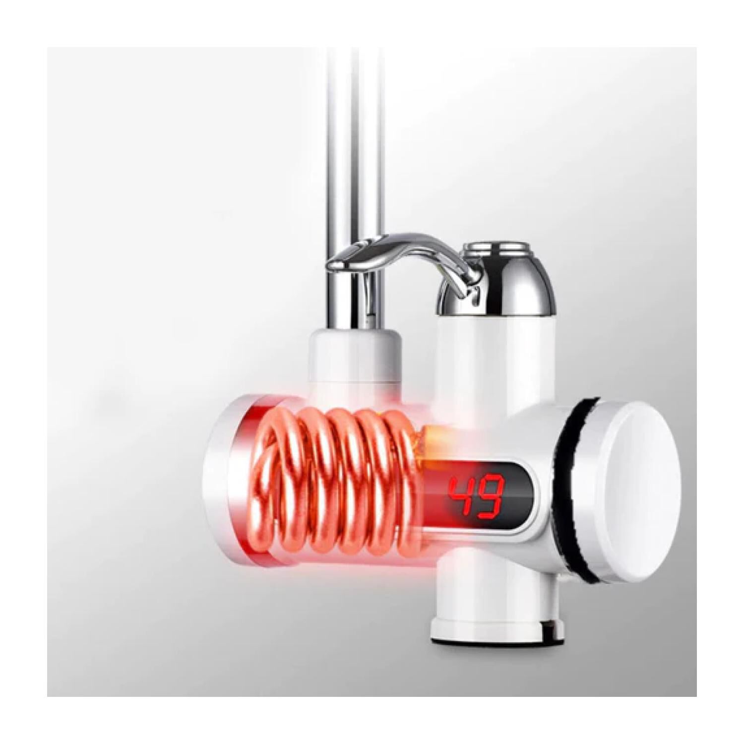 Grifo Llave Calentador De Agua Para Cocina Gira 360 Led image number 1.0