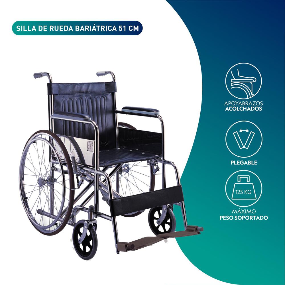 Silla De Ruedas Sobrepeso Bariatrica Strong 51cm image number 2.0