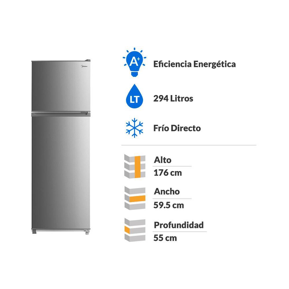 Refrigerador Top Freezer Midea MDRT-414FGE02 / Fr&iacute;o Directo / 294 Litros / A+ image number 1.0