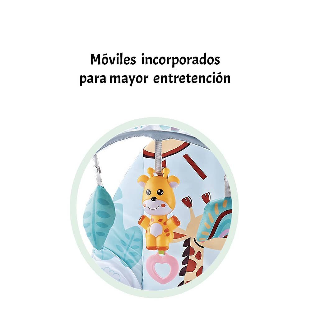 Mecedora Beb&eacute; Silla Nido Musical Vibraci&oacute;n Rosada Lubabycas image number 5.0