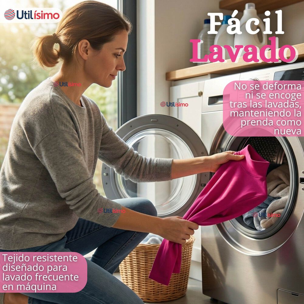 Polera Camiseta Polar Fucsia Primera Capa Cuello Beatle Manga Larga Ni&ntilde;a image number 9.0