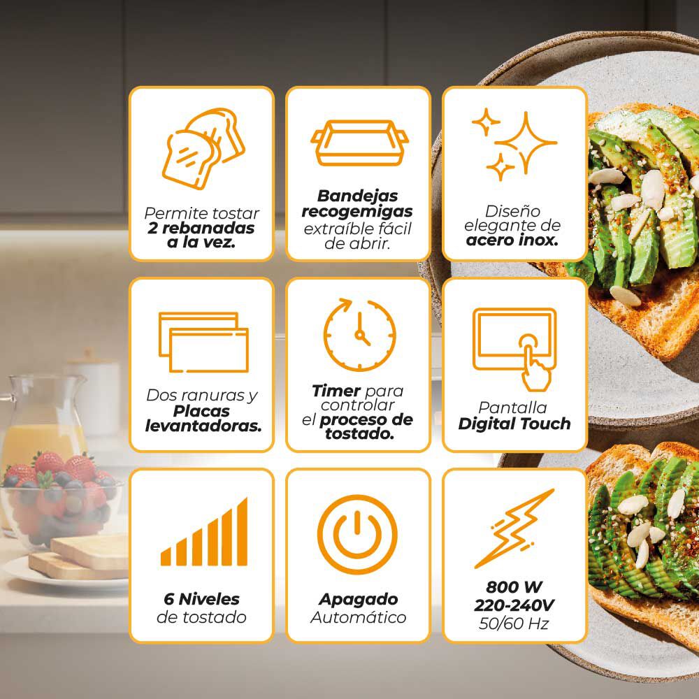 Tostador Digital Smart Toast Compact - 100% Autom&aacute;tico image number 6.0