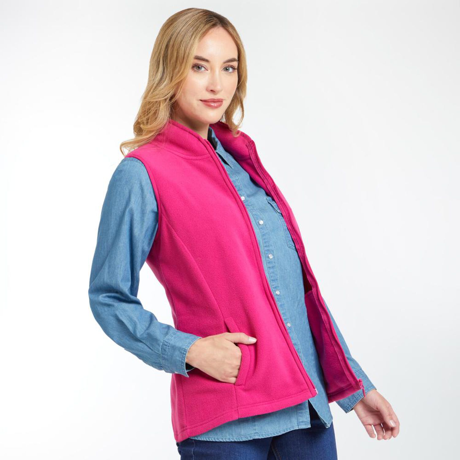 Poler&oacute;n Polar Sin Mangas Cuello Alto Mujer Geeps image number 2.0