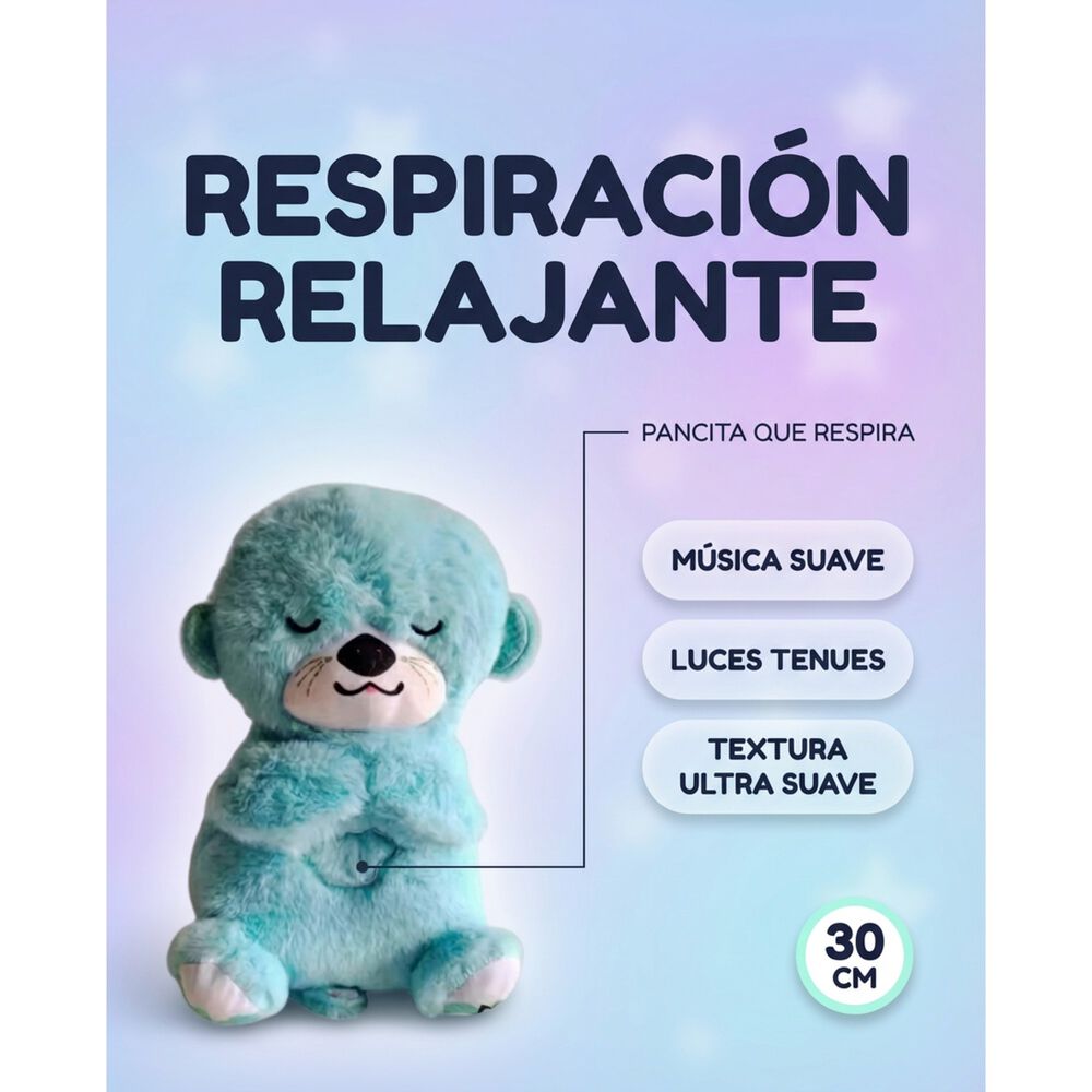 Peluche Nutria Respiraci&oacute;n Relajante Musical Con Luces Bebe image number 21.0