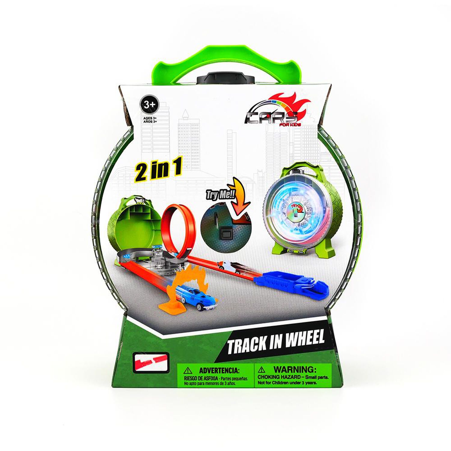 Pista 2 En 1 Con Rueda Y Luz / 18 Piezas Happy Valley image number 0.0