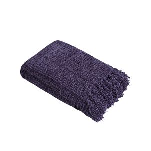 Manta Andes Cuadro 125x175 Morado
