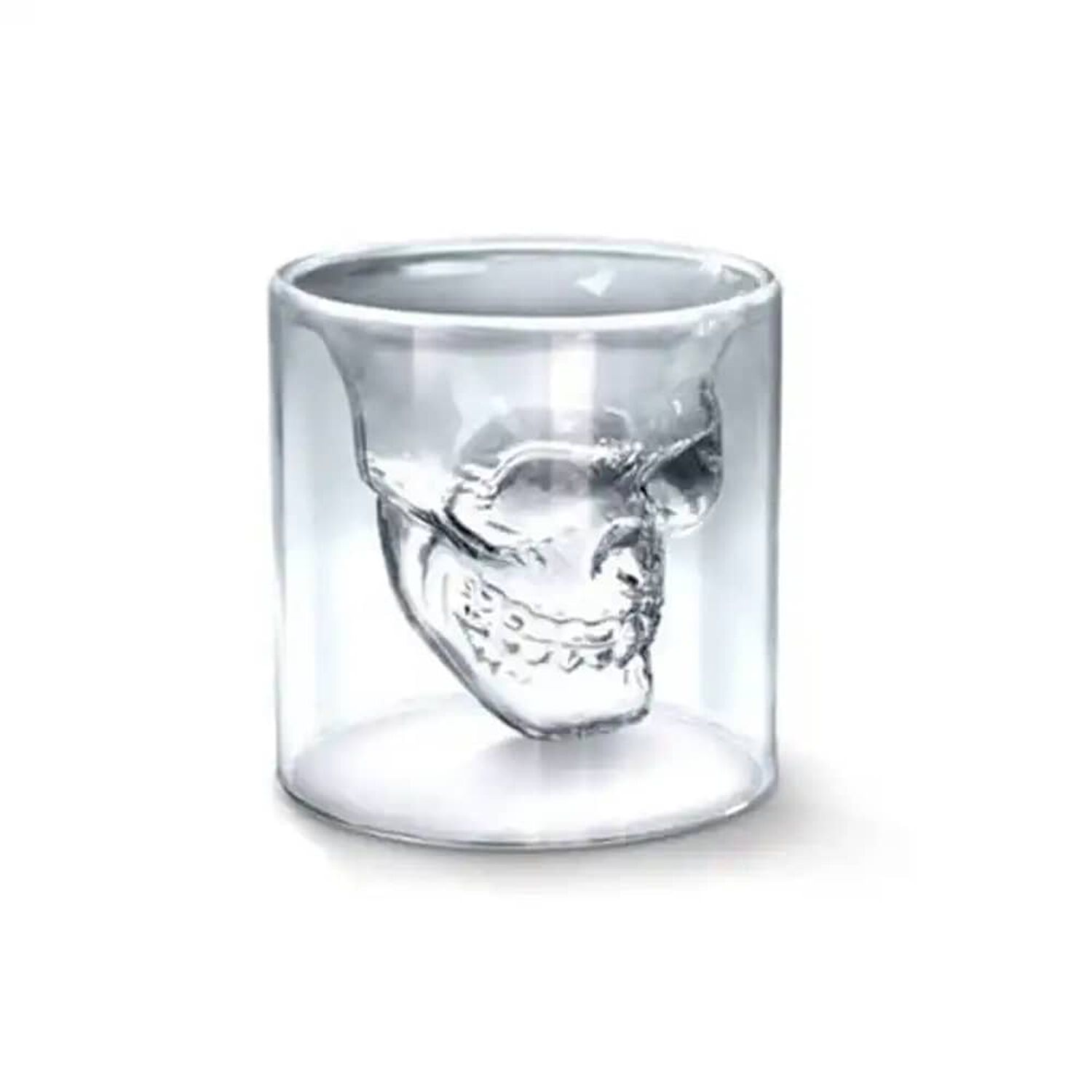 Pack De 4 Vasos Para Whiskey Calavera Maya 75ml Doble Fondo image number 5.0
