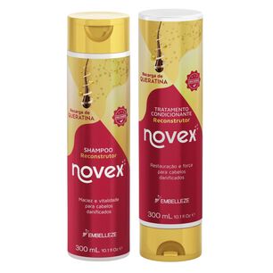 Kit Restauraci&oacute;n Shampoo Y Acondicionador Queratina Novex 300ml Cada 1
