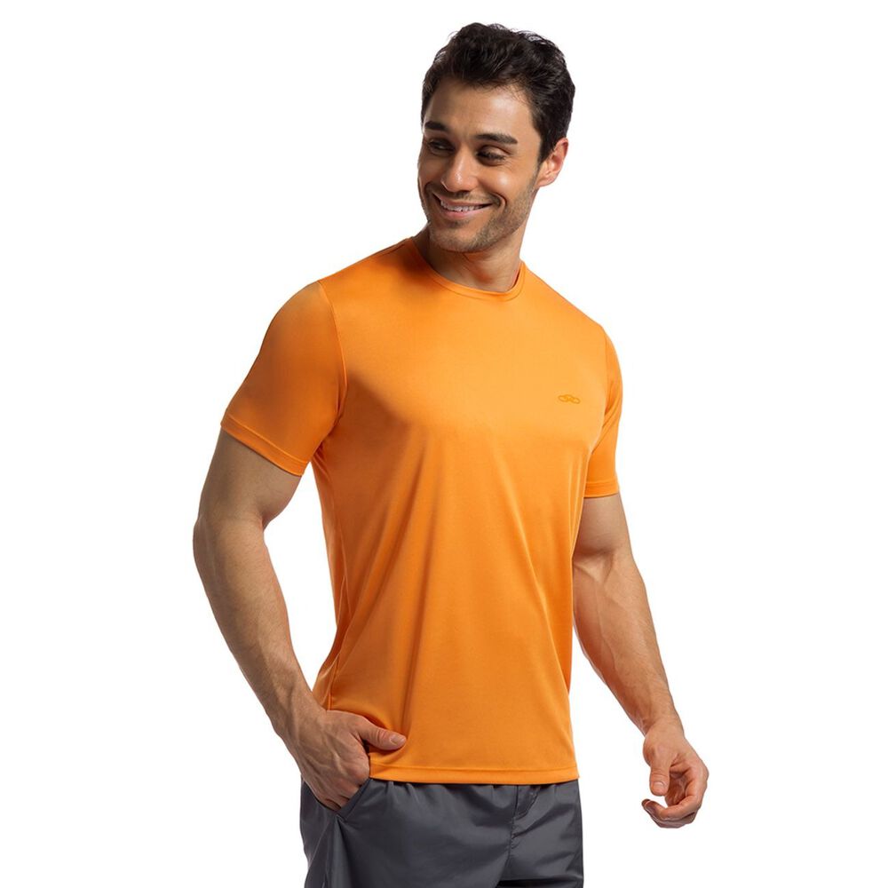 Polera Essential Manga Corta Naranja Hombre image number 3.0