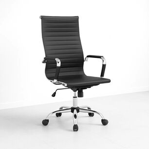 Silla Ejecutiva Luxor Cuero Sint&eacute;tico - Negro