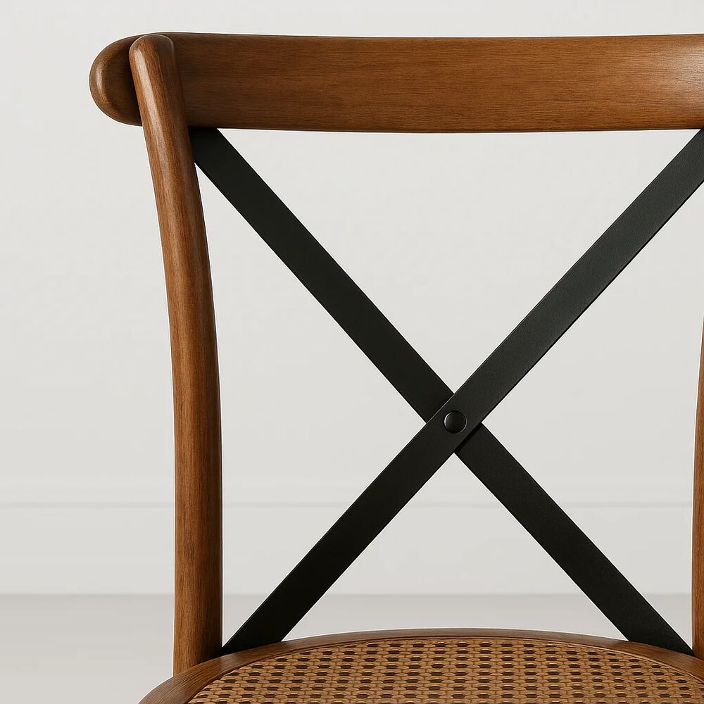 Silla Crossback Madera Rattan - Café Vintage image number 5.0