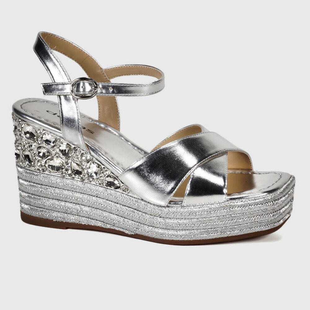 Sandalia Cuero Ibalú Plateado image number 0.0