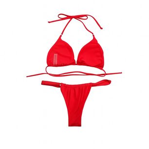 Traje De Ba&ntilde;o Bikinis Con Push-up Triangular Tiro Alto Mujer