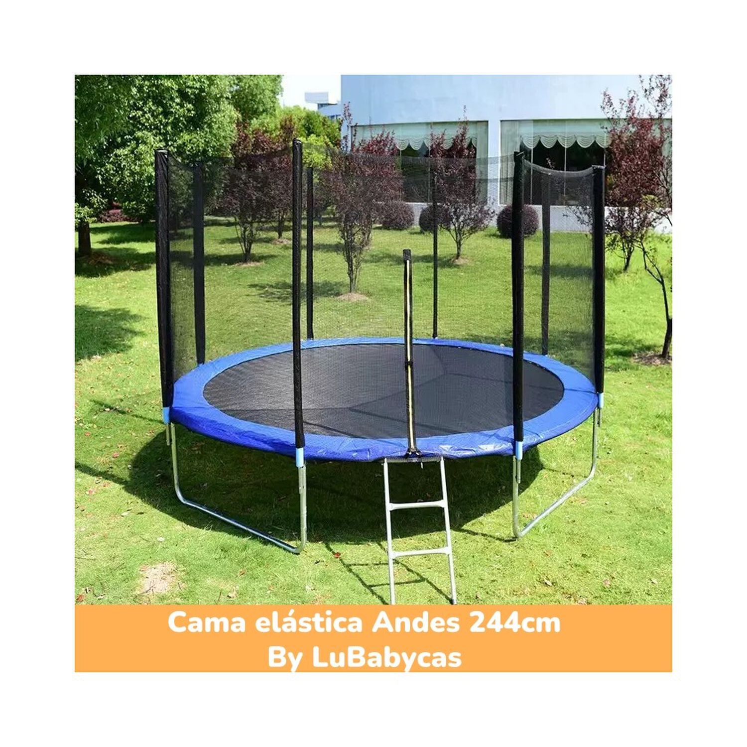 Cama El&aacute;stica Trampoline 244cm Escalera Andes By Lubabycas image number 5.0