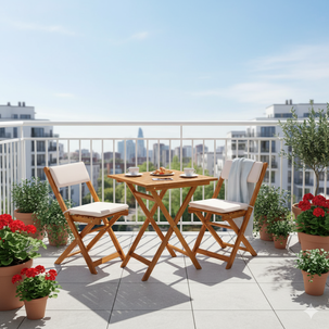 Juego De Balcon Casaideal / 2 Sillas