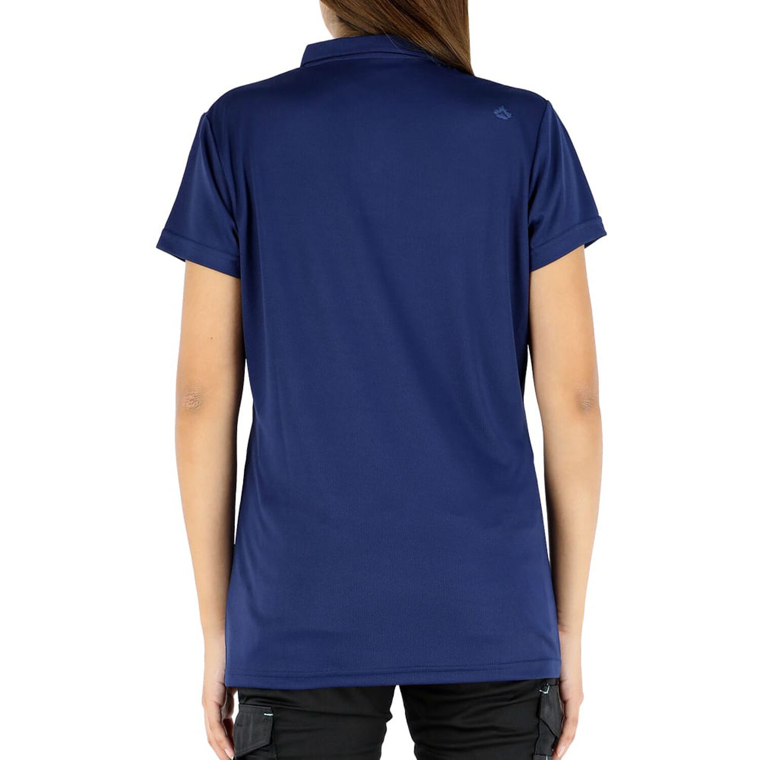 Polera Cooldry Quebec Manga Corta Azul Mujer image number 2.0