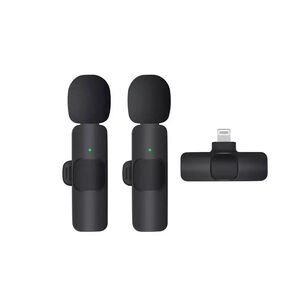 Micr&oacute;fono Lavalier Inal&aacute;mbrico Port&aacute;til Para Ios 2 Unidades
