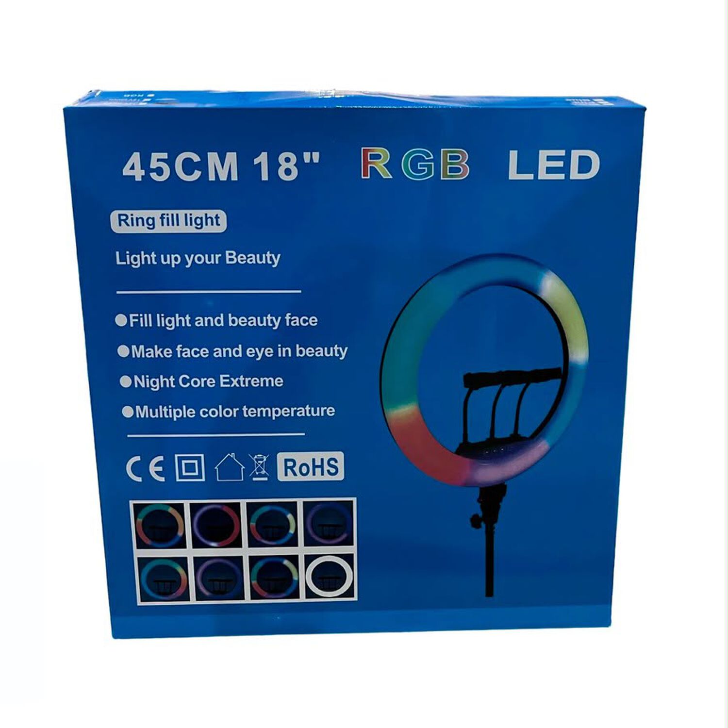 Aro De Luz 18 Pulgadas 45cm Profesional Multicolor Rgb image number 2.0