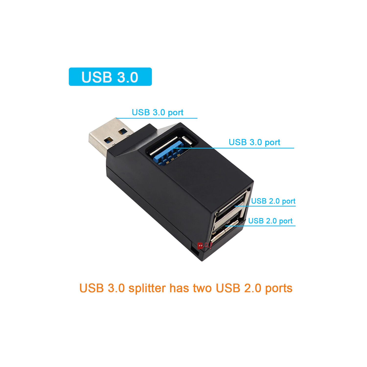 Hub Usb Mini Extensor Puertos 3.0 Y 2.0 - Ps image number 1.0