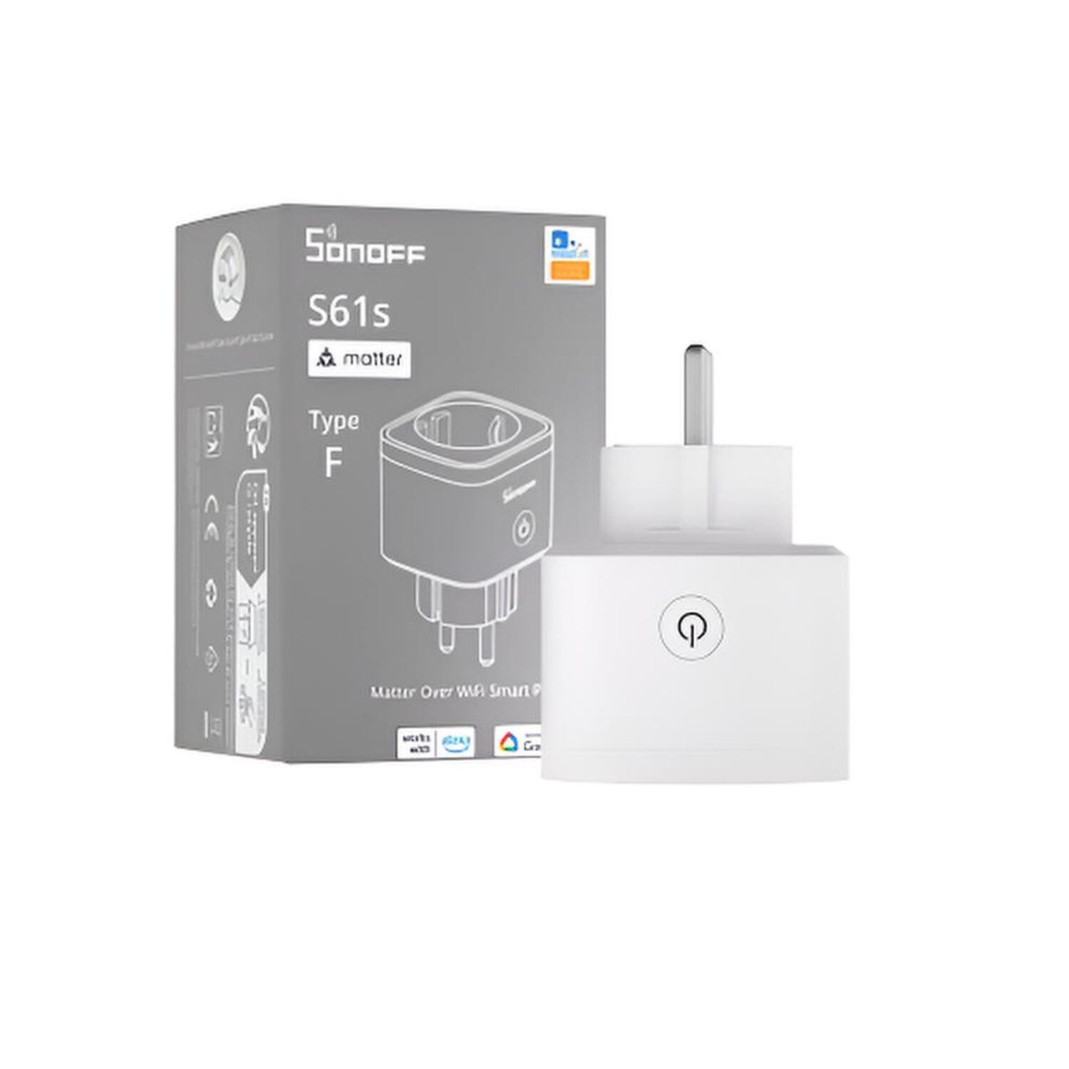 Enchufe Wifi Sonoff S61 Con Medici&oacute;n De Energ&iacute;a Con Matter image number 1.0