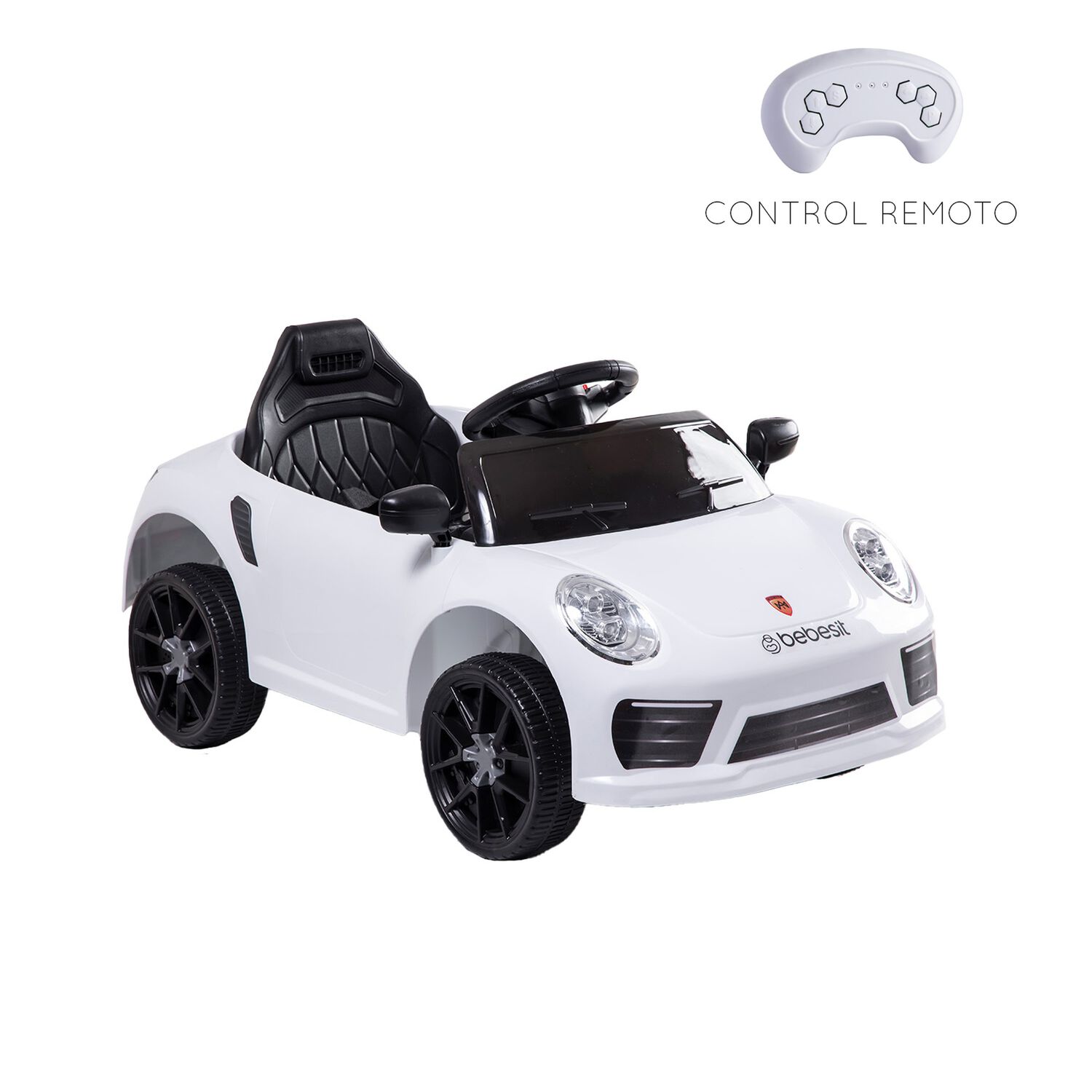 Auto Deportivo El&eacute;ctrico Race Blanco Bebesit image number 10.0