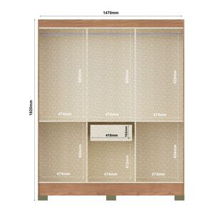 Clóset Vekka Home Clóset Roma / 6 Puertas / 1 Cajón