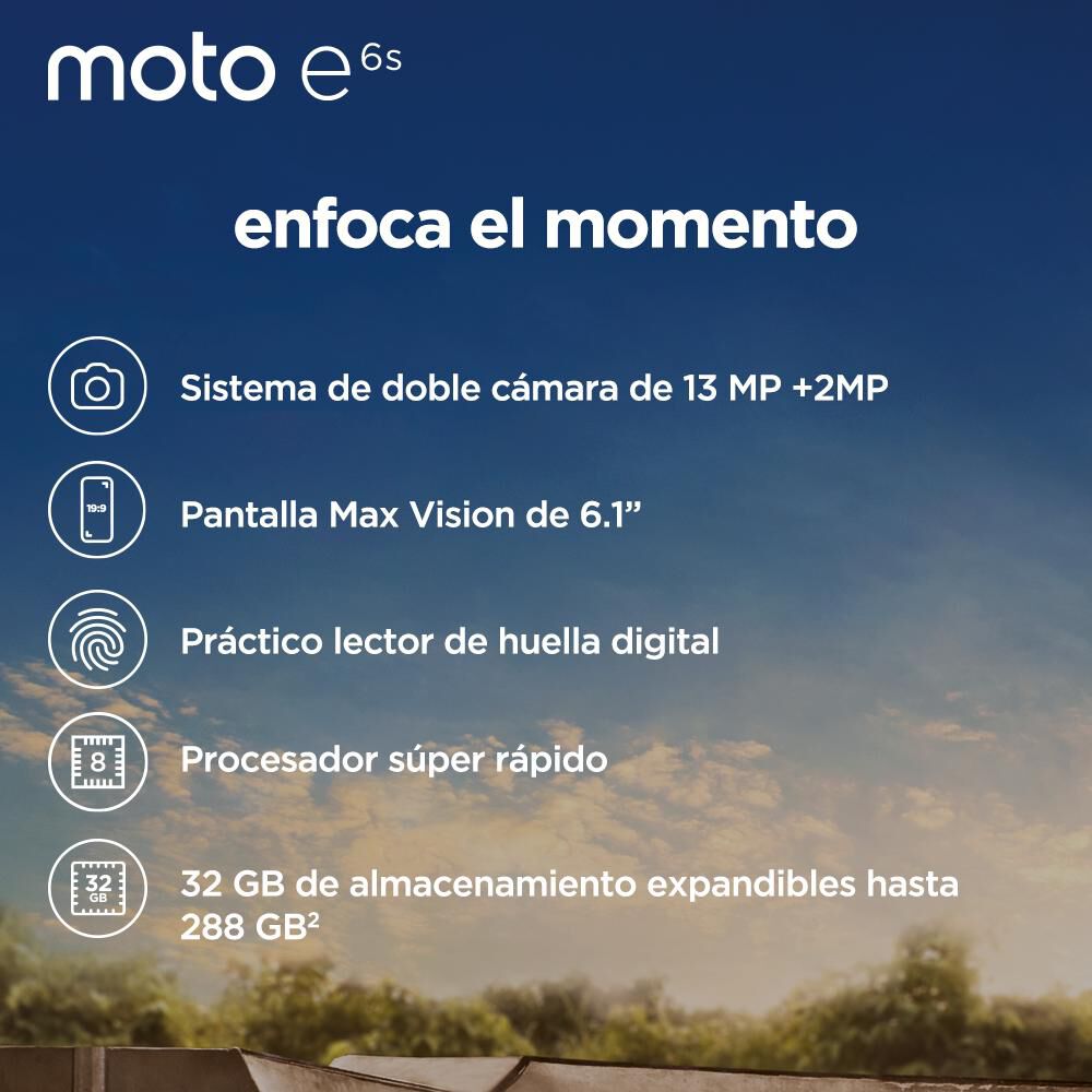 Smartphone Motorola Moto E6s / 32 Gb / Entel image number 2.0
