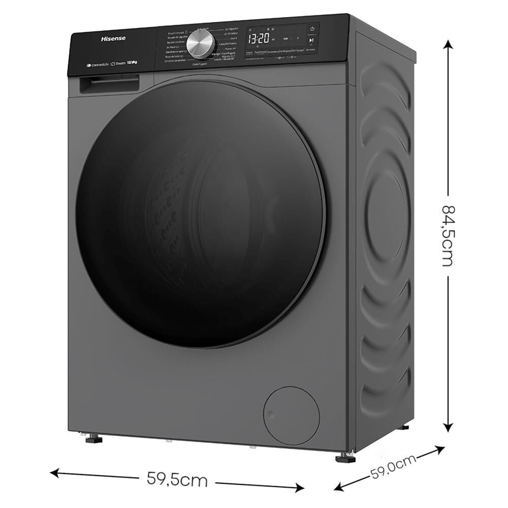 Lavadora Secadora Hisense WD3S1243BT / 12kg / 8kg image number 2.0