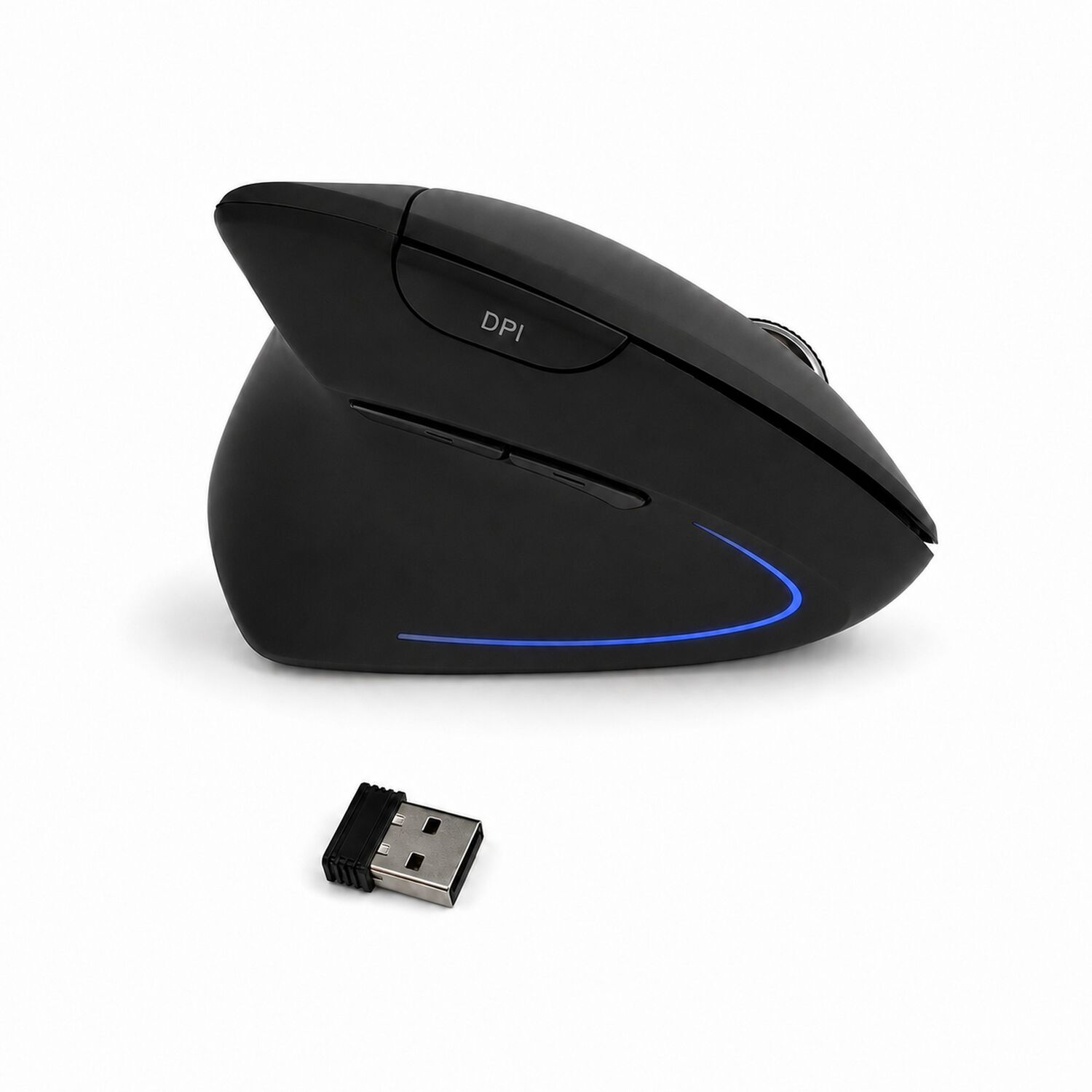 Mouse Ergon&oacute;mico Vertical Inal&aacute;mbrico Para Zurdos Iluminado image number 2.0