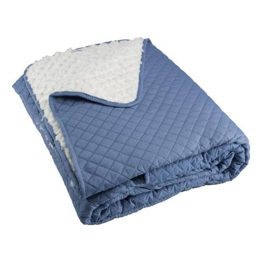 Quilt Andes Sherpa Liso Azul 2 Plazas image number 0.0