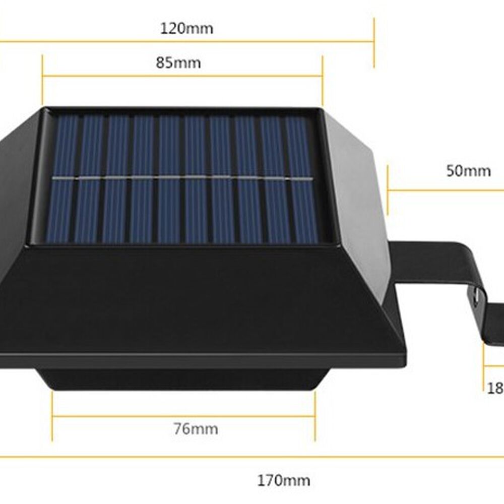 Foco Led Cuadrado Con Panel Solar 3.7v 12 Led image number 4.0