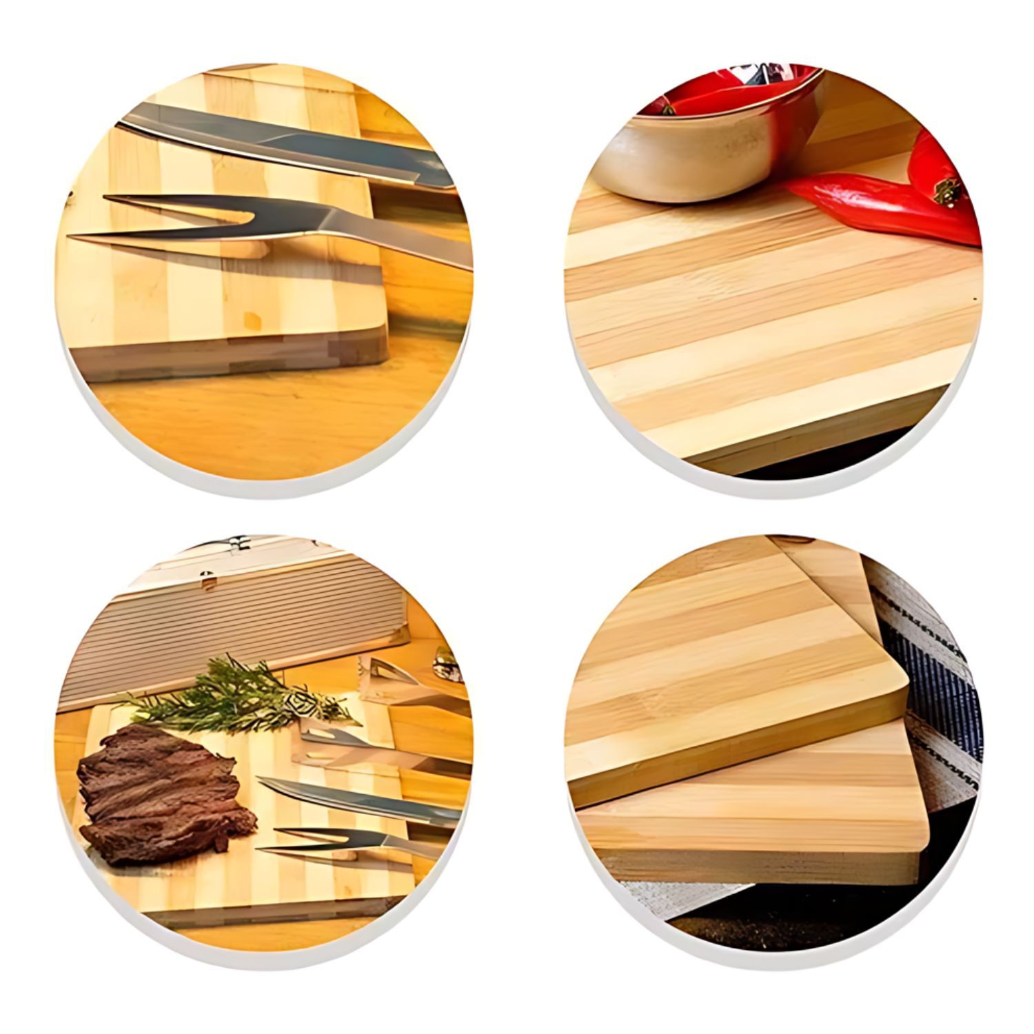 Tabla De Madera Bamb&uacute; Multiusos Para Cortar Vegetales image number 1.0